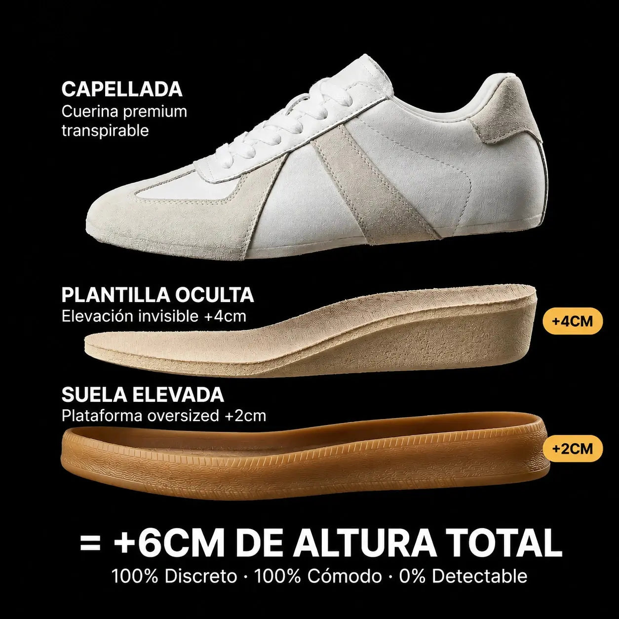 gazellex white- zapatillas con altura
