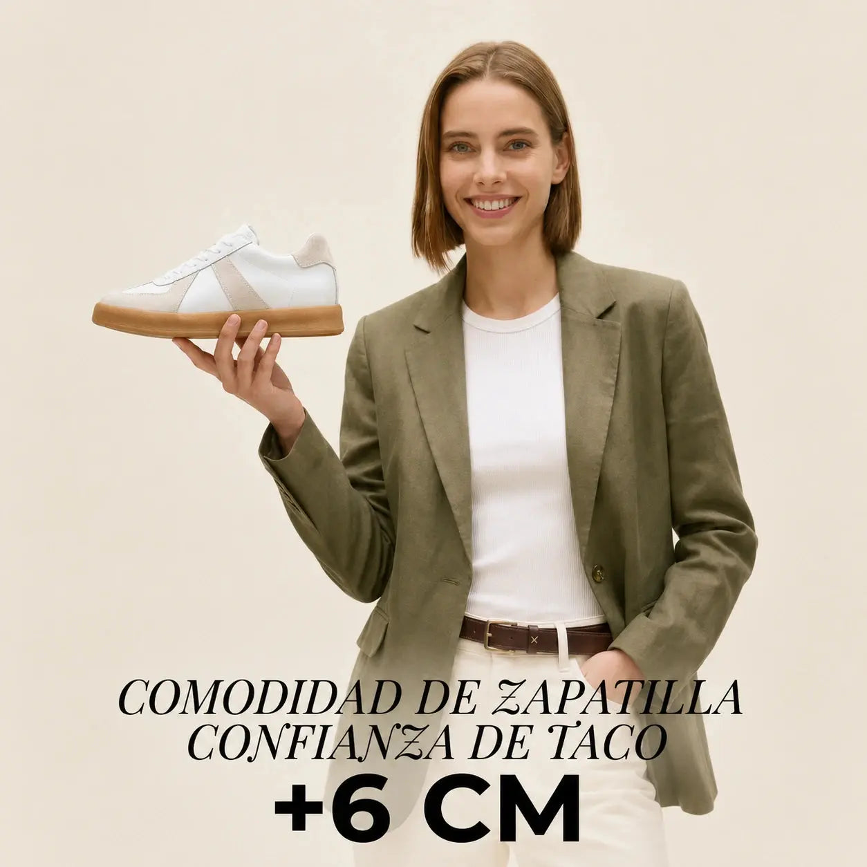 gazellex white- zapatillas con altura