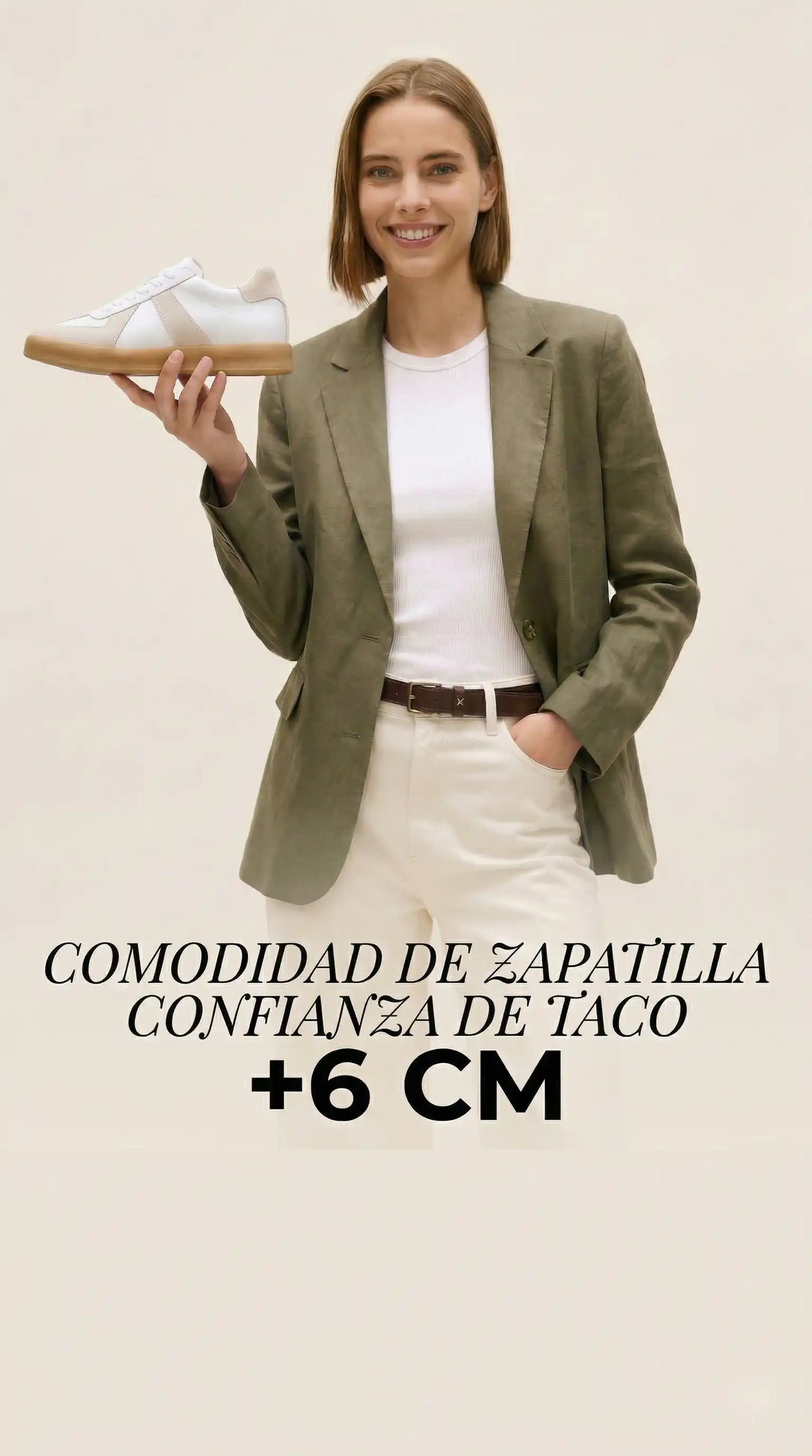 gazellex white- zapatillas con altura
