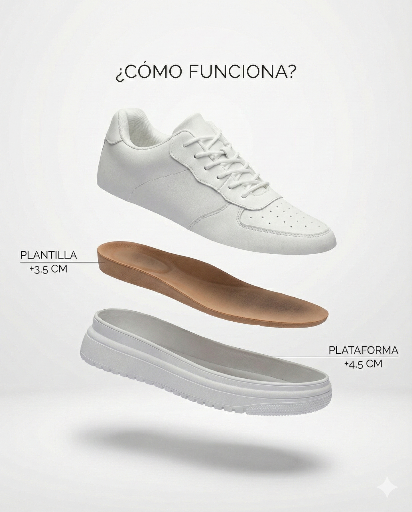 preventa highcasual - zapatillas con altura + talon de regalo (+2cm)